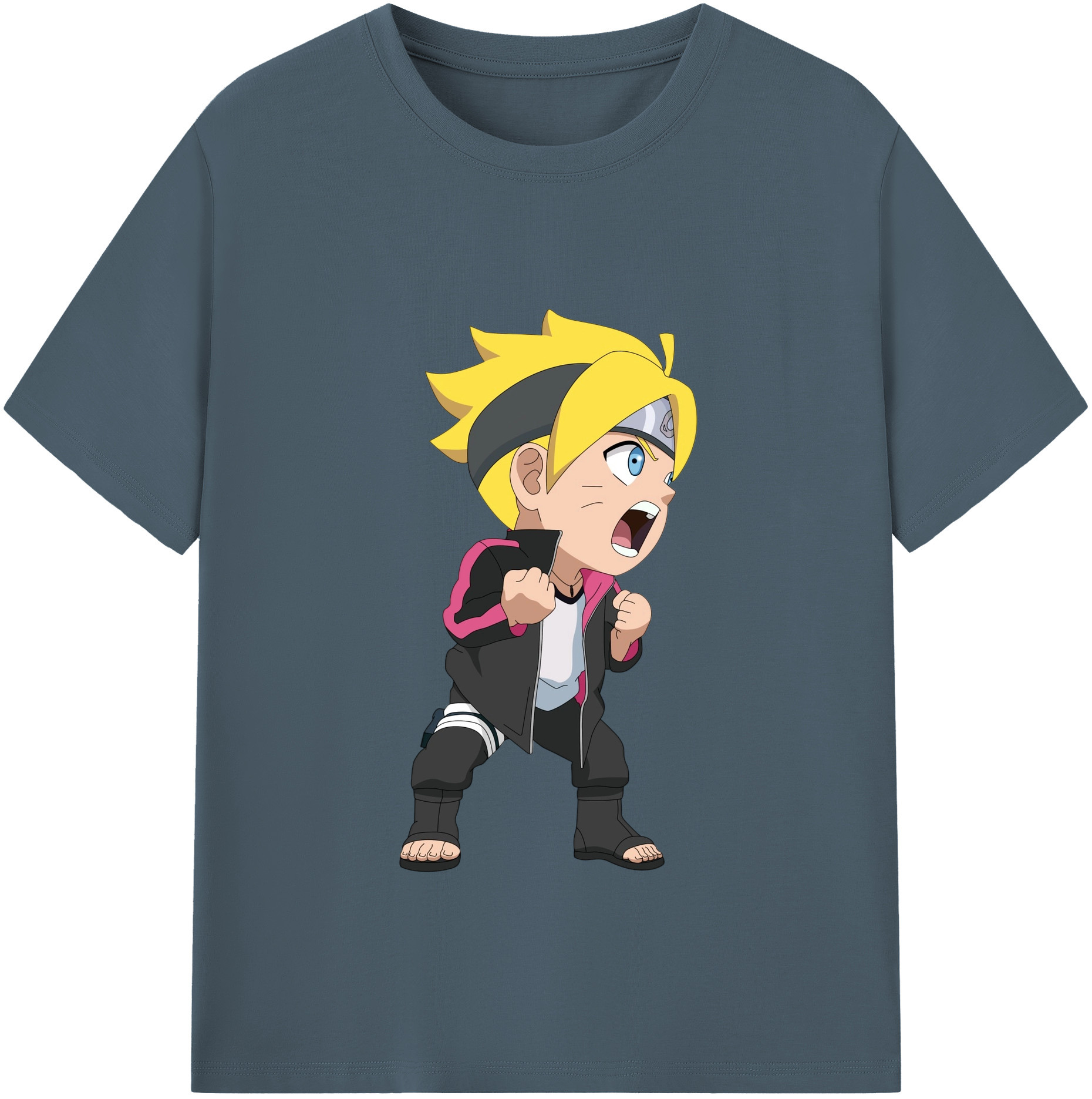 （画像用） NARUTO -ナルト- うずまき ボルト Uzumaki Boruto 綿100％半袖Tシャツ（フロントプリント）